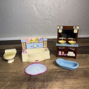 Fisher-Price Loving Family Deluxe Decor Bathroom Dollhouse Furniture Set (2008)